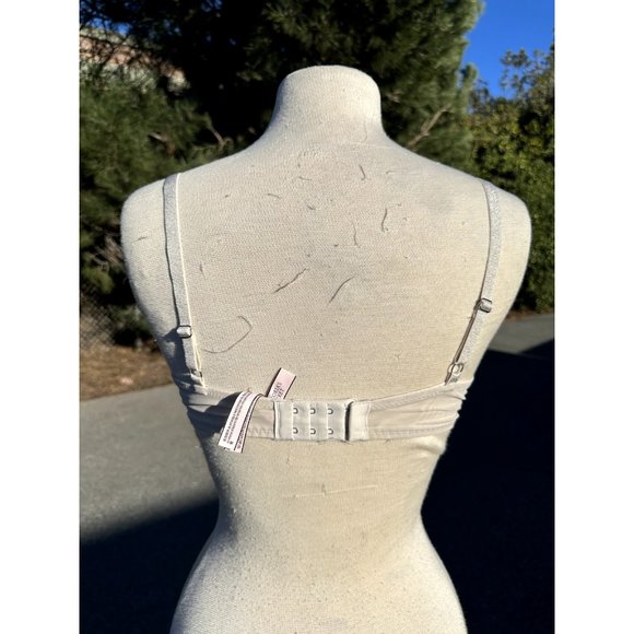 Victoria’s Secret Bra 34D Ivory Floral  Lace Shimmer Dream Angels Demi Womens - Picture 2 of 12